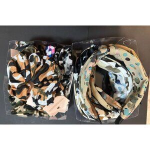 Camo and Dottted Hair Accessories Bundle With Scrunchie & Twisted Knot Headband